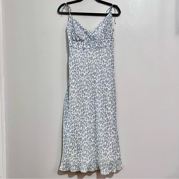 NWT J.Crew Powder Blue 100% Silk Floral Spaghetti Strap Sundress MSRP$128 - Picture 6 of 16